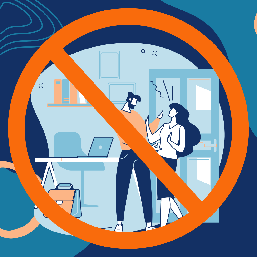 "No sexual harassment" graphic