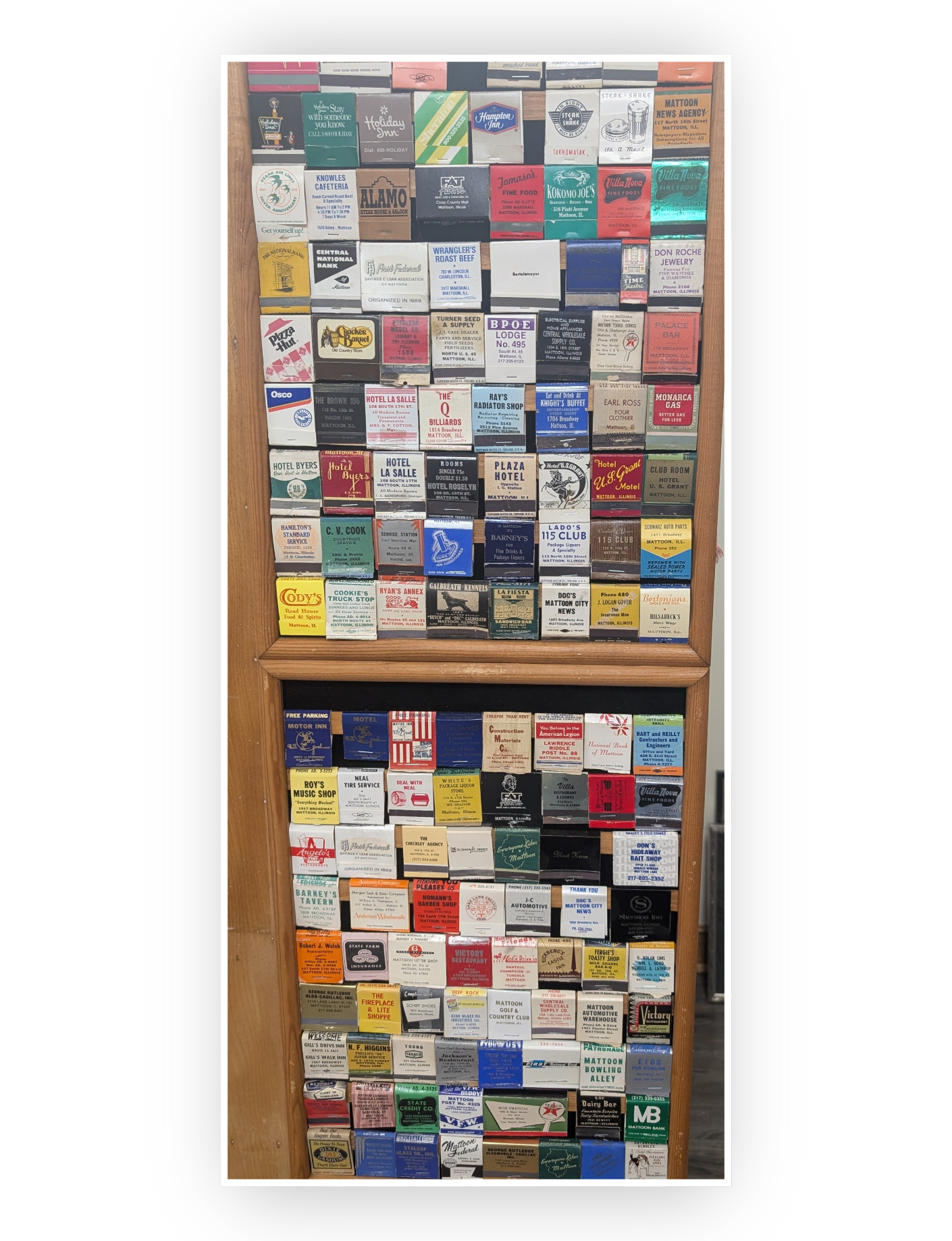 Mattoon Public Library's large matchbook collection