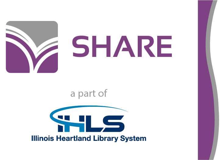 SHARE logo next to a curvy divider line