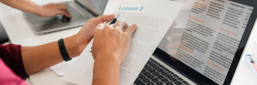 Lesson-plan stock image