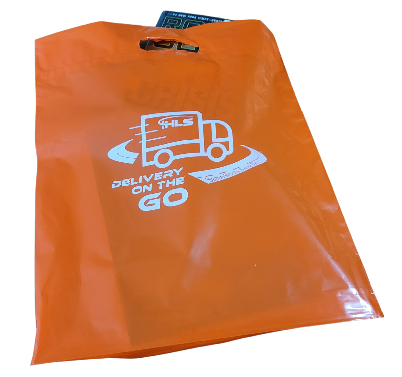 Photograph of an orange delivery-on-the-go bag